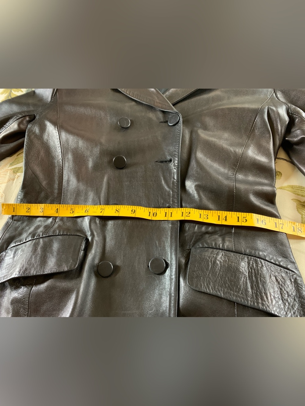 Vintage Paris France Sexy Gothic Black Leather Trench Style Jacket - Picture 10 of 16